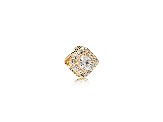 Pandora 14K Gold Geometric Radiance Charm 756207CZ