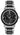 Citizen Ursula watch black and gray stainless steel with a black face and gray tentacles grabbing onto a conch shell on the 12 along with diamond inset accents.