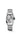 Longines watch, stainless steel case and bracelet, tonneau shape, silver dial, painted roman numerals