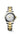 Longines 32 mm round white mother-of-pearl dial, diamond indexes, stainless steel two tone watch