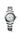 Longines 32mm round stainless steel watch, white mother-of-pearl dial, diamond indexed, date with silver hands