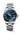 Longines 41mm stainless steel with blue ceramic bezel watch, blue dial with applied indexes, silver hands