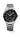 Longines 42mm stainless steel watch, matte black dial, silver hands, Arabic numerals, chronometer