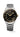 Longines 42mm round stainless steel watch, Anthracite color dial, Arabic numerals gold tone hands