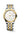 Longines two tone stainless steel, white dial, date, gilt hands, automatic watch