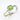 14k White Gold Peridot and Diamond Halo Ring wc3221x