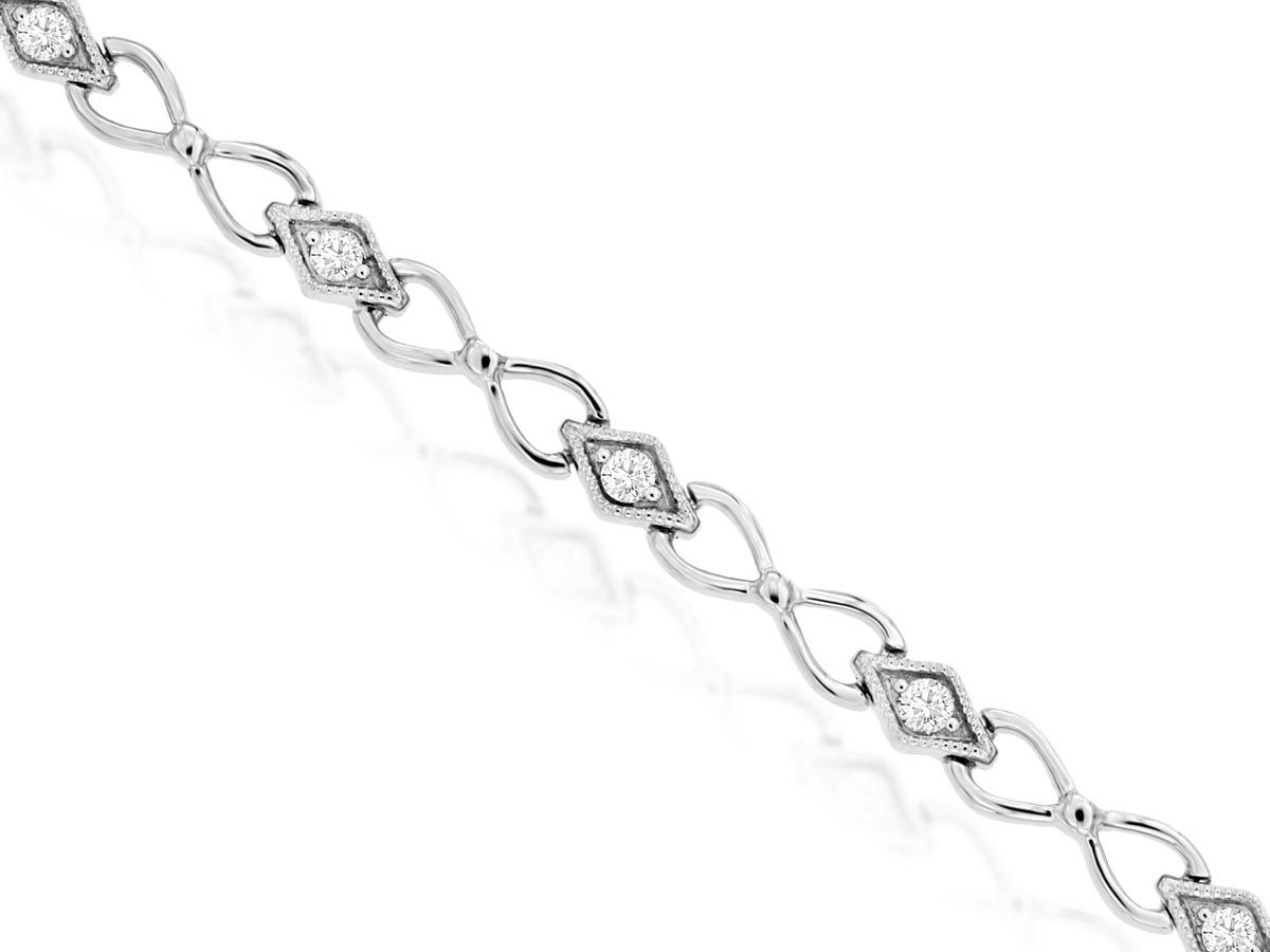 Diamond Infinity Bracelet Jared Sterling Silver Bracelets Diamond