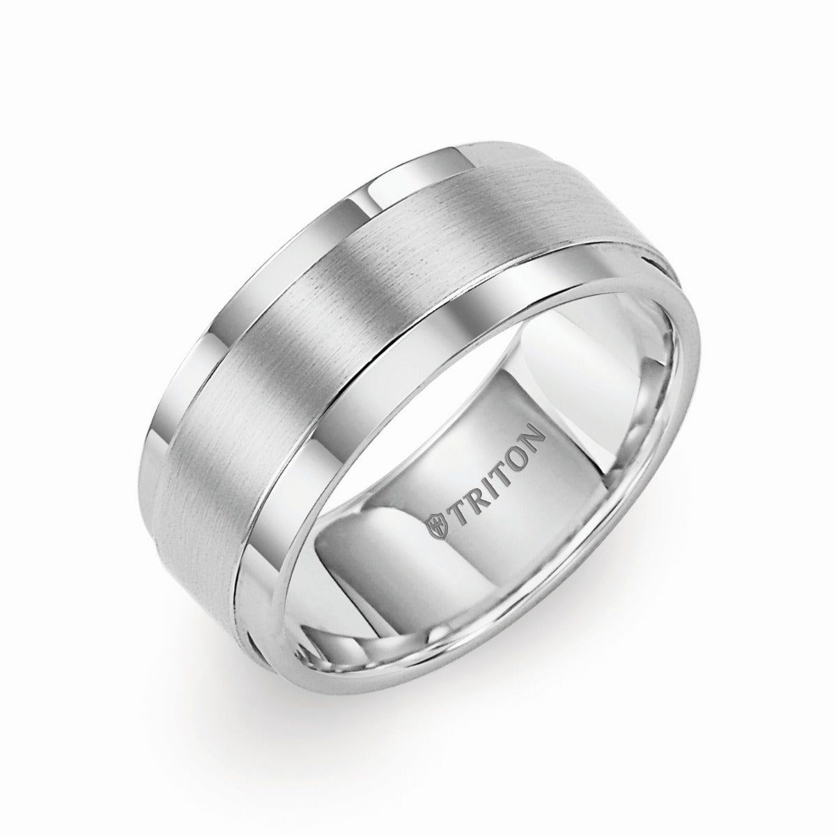 Triton Ladies 9mm White Tungsten Carbide Comfort Fit Band 11-2096HC-L.01