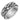 Triton Ladies 8.5mm Stainless Steel Gun Metal Etched Pattern Band 11-3490S-L.01