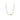 Gold chain necklace with a curved bar pendant engraved with Pandora logo, minimalist jewelry