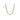 Gold bead necklace with central white pearl on white background