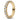Gold eternity band ring with round-cut clear stones in claw settings, elegant jewelry