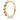 Gold ring with five colorful gemstones in bezel settings, engraved with subtle detailing inside.