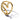 Open heart gold ring with a modern sculpted design on a white background