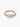 Gold ring with bow-shaped centerpiece and clear sparkling stones on band, elegant jewelry