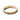 Yellow gold Pandora ring with twisted wave design on white background