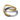 Pandora two-tone open band ring in gold and silver with modern twist design
