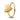 Gold heart-shaped signet ring with a polished finish, engraved with Pandora on the inner band