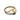 Gold heart-shaped open band ring with minimalist design on white background