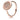 Rose gold ring with round pavé crystal setting and PANDORA engraved on the band