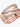 Rose gold multi-band ring with crisscross design and sparkling diamond accents
