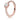 Rose gold halo ring with round clear center stone and pavé accents, bridal jewelry
