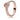 Rose gold knot ring with pavé-set clear stones on band and knot design