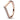 Rose gold chevron ring with a row of round brilliant diamonds on one side