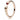 Rose gold open band ring with heart-shaped pink gemstone accent