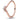 Rose gold chevron ring with small round diamonds on a plain band, elegant jewelry
