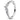 Sterling silver ring with three round cubic zirconia stones and decorative band detailing