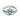 Sterling silver ring with blue center stone, clear marquise and princess cut accents, pavé band