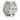 Sterling silver wide band ring with sparkling heart-shaped accents and intricate mesh design