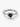 Sterling silver ring with heart-shaped black stone and sparkling accents
