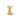 Gold letter I charm pendant with polished finish on white background