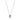 Sterling silver necklace with dog pendant featuring a blue enamel detail
