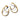 Modern gold open hoop earrings with a twisted teardrop design on white background