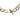 Gold chain link bracelet with toggle clasp, modern jewelry on white background