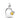 Silver heart-shaped pendant with yellow gemstone accent on white background