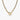 Gold chain necklace with heart-shaped clasp on white background