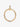 Gold twisted rope circle pendant charm holder with engraved top on white background