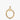 Gold twisted rope circle pendant charm with clasp on white background