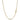 Yellow gold chain necklace with lobster clasp on white background