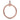 Rose gold twisted charm holder pendant with round clasp engraved with 'Pandora'.