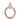 Rose gold twisted pendant charm holder with circular design and engraved accents