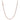 Rose gold chain necklace with lobster clasp on white background, fine jewelry