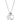 Sterling silver chain necklace with openwork Mickey Mouse silhouette pendant and single round diamond