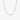 Sterling silver beaded chain necklace on a white background