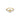 Gold heart-shaped ring with clear stone accents and delicate band, featuring Pandora engraving.