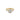 Oval halo engagement ring with yellow gold band and central clear gemstone
